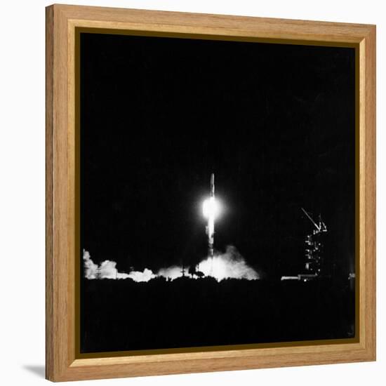 Vanguard Rocket with Satellite Making Successful Launching-Hank Walker-Framed Premier Image Canvas