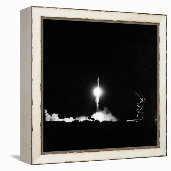 Vanguard Rocket with Satellite Making Successful Launching-Hank Walker-Framed Premier Image Canvas