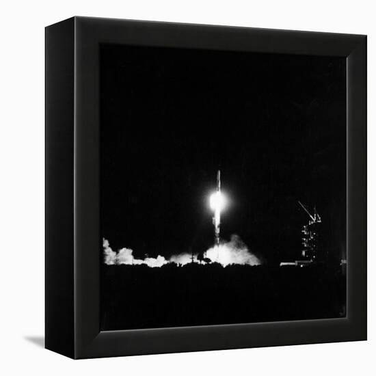 Vanguard Rocket with Satellite Making Successful Launching-Hank Walker-Framed Premier Image Canvas