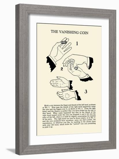 Vanishing Coin-null-Framed Art Print