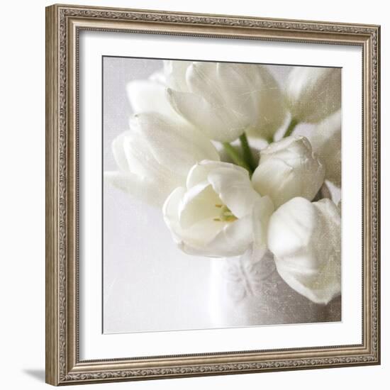 Vanishing in the White Elegance Square-Sarah Gardner-Framed Photo