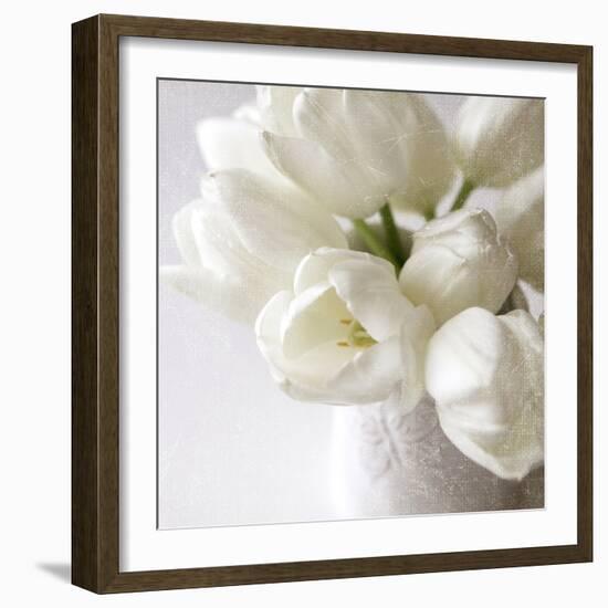 Vanishing in the White Elegance Square-Sarah Gardner-Framed Photo