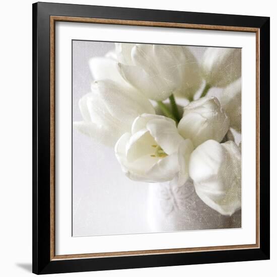 Vanishing in the White Elegance Square-Sarah Gardner-Framed Photo