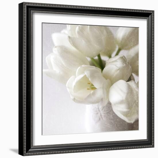 Vanishing in the White Elegance Square-Sarah Gardner-Framed Photo