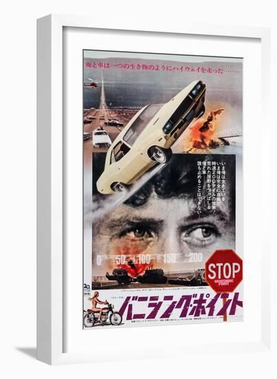 Vanishing Point, Japanese Poster Art, Barry Newman, 1971-null-Framed Premium Giclee Print