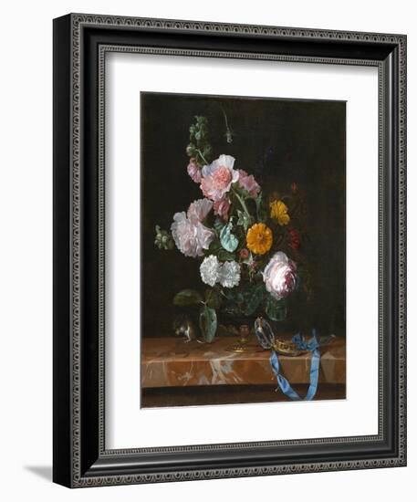 Vanitas Flower Still Life, c.1656-1657-Willem van Aelst-Framed Giclee Print