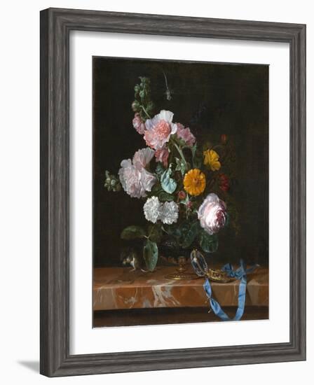 Vanitas Flower Still Life, c.1656-1657-Willem van Aelst-Framed Giclee Print