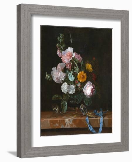 Vanitas Flower Still Life, c.1656-1657-Willem van Aelst-Framed Giclee Print