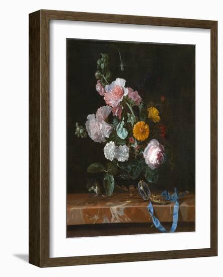 Vanitas Flower Still Life, c.1656-1657-Willem van Aelst-Framed Giclee Print