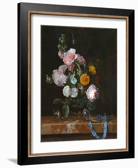 Vanitas Flower Still Life, c.1656-1657-Willem van Aelst-Framed Giclee Print