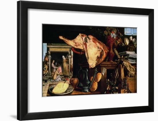 Vanitas Still Life (Christ with Mary and Martha), 1552-Pieter Aertsen-Framed Giclee Print