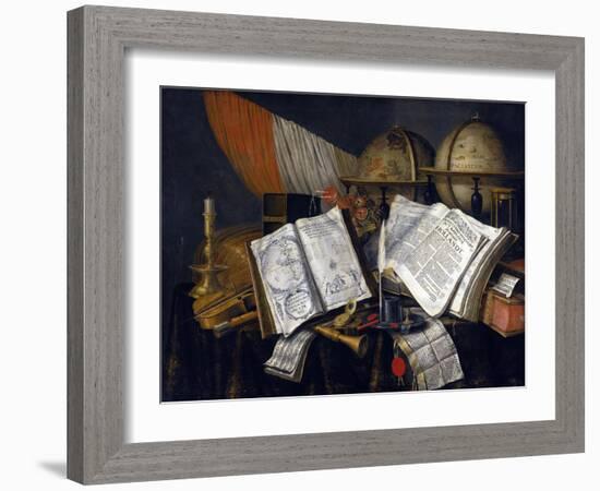 Vanitas Still Life Par Edwaert Collier (1642-1708), 1662 - Oil on Canvas, 98X129,7 - Private Collec-Edwaert Colyer or Collier-Framed Giclee Print