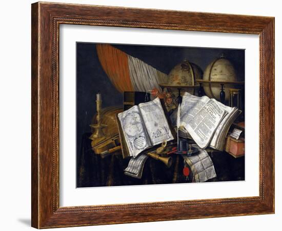 Vanitas Still Life Par Edwaert Collier (1642-1708), 1662 - Oil on Canvas, 98X129,7 - Private Collec-Edwaert Colyer or Collier-Framed Giclee Print