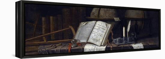 Vanitas Still Life Par Edwaert Collier (1642-1708), - Oil on Canvas, 41,9X98,8 - Private Collection-Edwaert Colyer or Collier-Framed Premier Image Canvas