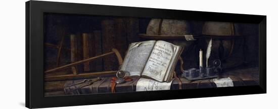 Vanitas Still Life Par Edwaert Collier (1642-1708), - Oil on Canvas, 41,9X98,8 - Private Collection-Edwaert Colyer or Collier-Framed Giclee Print