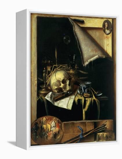 Vanitas (Still Life - Trompe L'Oeil) 1664-Cornelis Norbertus Gysbrechts-Framed Premier Image Canvas