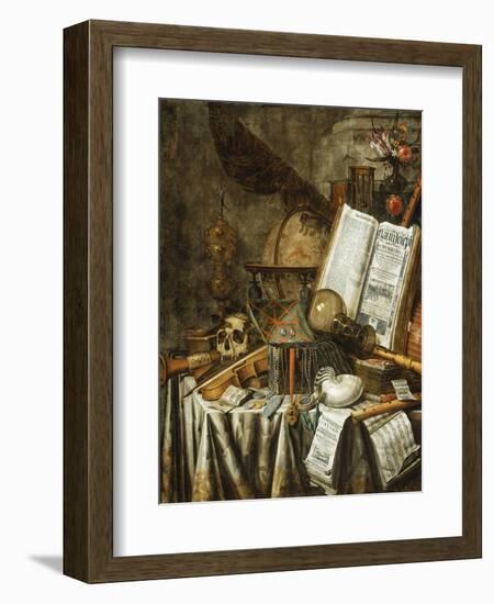 Vanitas Still Life with Musical Instruments, c.1663-Evert Collier-Framed Giclee Print