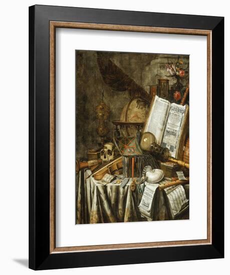 Vanitas Still Life with Musical Instruments, c.1663-Evert Collier-Framed Giclee Print