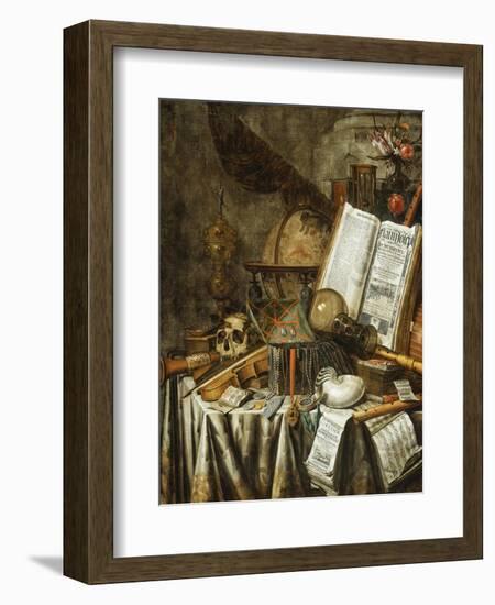 Vanitas Still Life with Musical Instruments, c.1663-Evert Collier-Framed Giclee Print