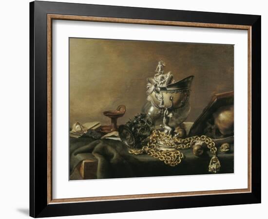 Vanitas Still-Life with Nautilus Cup, 1634-Pieter de Hooch-Framed Giclee Print