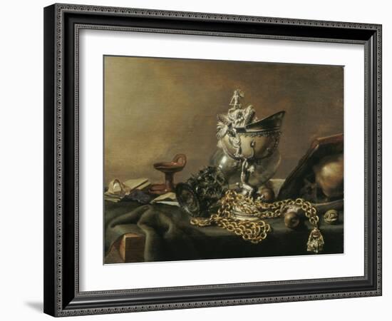 Vanitas Still-Life with Nautilus Cup, 1634-Pieter de Hooch-Framed Giclee Print