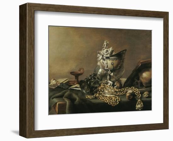 Vanitas Still-Life with Nautilus Cup, 1634-Pieter de Hooch-Framed Giclee Print