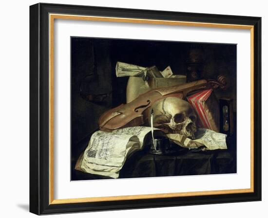 Vanitas Still Life-N.L. Peschier-Framed Art Print