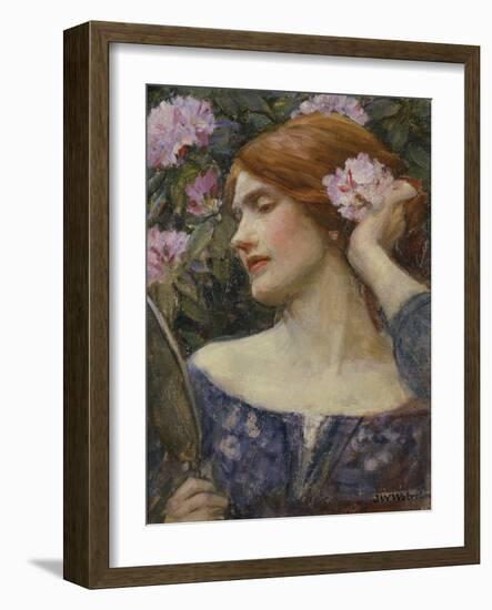 Vanity, C.1910 (Oil on Canvas)-John William Waterhouse-Framed Giclee Print