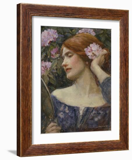 Vanity, C.1910 (Oil on Canvas)-John William Waterhouse-Framed Giclee Print