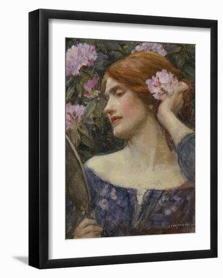 Vanity, C.1910 (Oil on Canvas)-John William Waterhouse-Framed Giclee Print