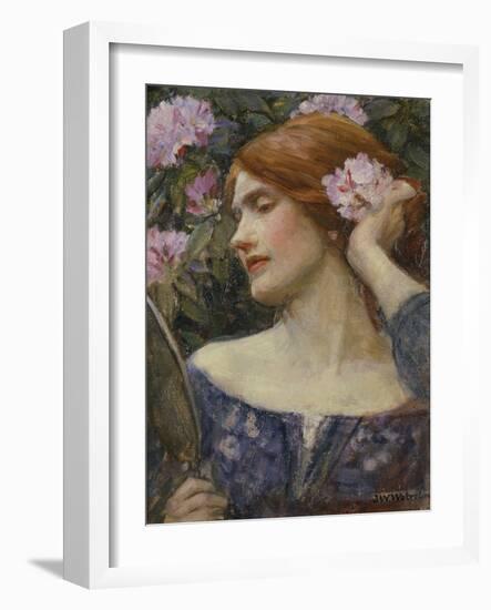 Vanity, C.1910 (Oil on Canvas)-John William Waterhouse-Framed Giclee Print