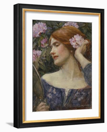 Vanity, C.1910 (Oil on Canvas)-John William Waterhouse-Framed Giclee Print