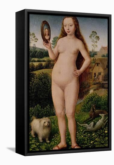 Vanity, Central Panel from the Triptych of Earthly Vanity and Divine Salvation, circa 1485-Hans Memling-Framed Premier Image Canvas