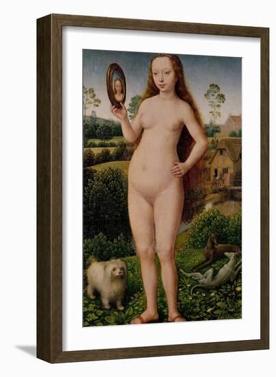 Vanity, Central Panel from the Triptych of Earthly Vanity and Divine Salvation, circa 1485-Hans Memling-Framed Giclee Print