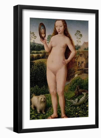 Vanity, Central Panel from the Triptych of Earthly Vanity and Divine Salvation, circa 1485-Hans Memling-Framed Giclee Print