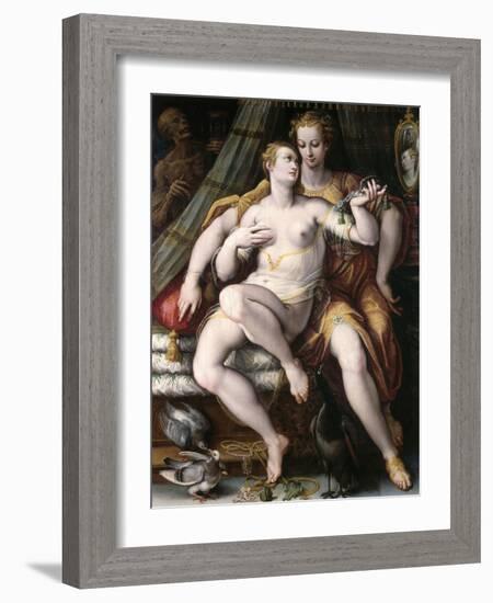 Vanity, Modesty and Death, 1569-Jan van der Straet-Framed Giclee Print