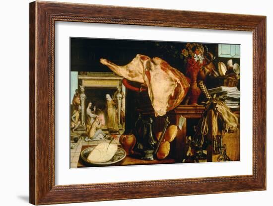 Vanity Still Life (Christ in the House of Martha and Mar), 1552-Pieter Aertsen-Framed Giclee Print