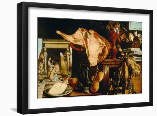 Vanity Still Life (Christ in the House of Martha and Mar), 1552-Pieter Aertsen-Framed Giclee Print