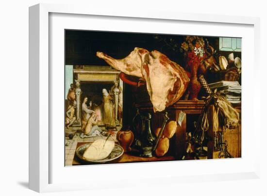 Vanity Still Life (Christ in the House of Martha and Mar), 1552-Pieter Aertsen-Framed Giclee Print