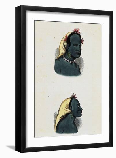 Vanou Native and Vanou Chief (Vanikoro)-null-Framed Giclee Print