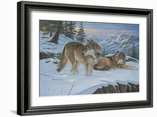 Vantage Point Wolves-Bruce Dumas-Framed Giclee Print