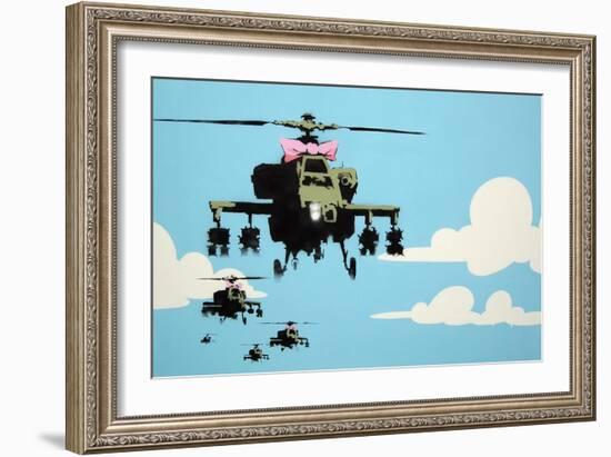 Vapor Helicopter UAV-Banksy-Framed Premium Giclee Print