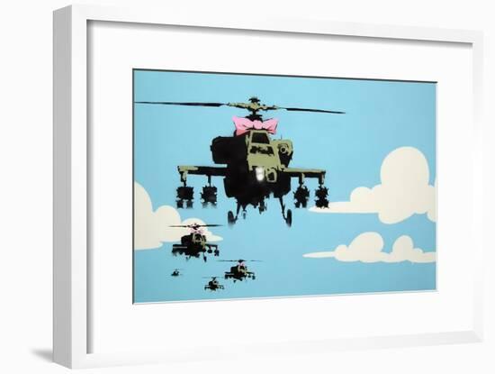 Vapor Helicopter UAV-Banksy-Framed Giclee Print