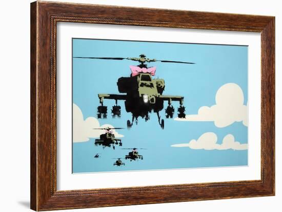 Vapor Helicopter UAV-Banksy-Framed Giclee Print