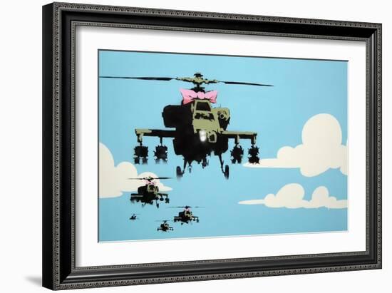 Vapor Helicopter UAV-Banksy-Framed Giclee Print