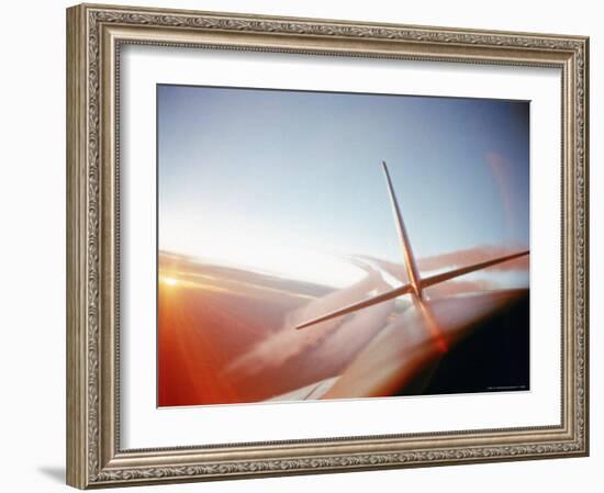 Vapor Trails Streaming from Tail of Jet in Flight-Howard Sochurek-Framed Photographic Print