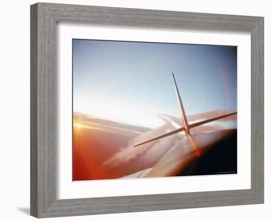 Vapor Trails Streaming from Tail of Jet in Flight-Howard Sochurek-Framed Photographic Print