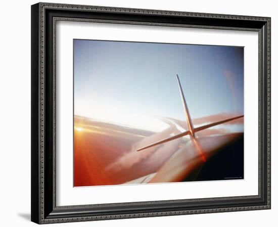 Vapor Trails Streaming from Tail of Jet in Flight-Howard Sochurek-Framed Photographic Print