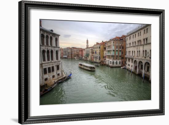 Vaporetto, Water Bus Along the Grand Canal, Venice, Italy-Darrell Gulin-Framed Photographic Print
