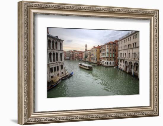 Vaporetto, Water Bus Along the Grand Canal, Venice, Italy-Darrell Gulin-Framed Photographic Print
